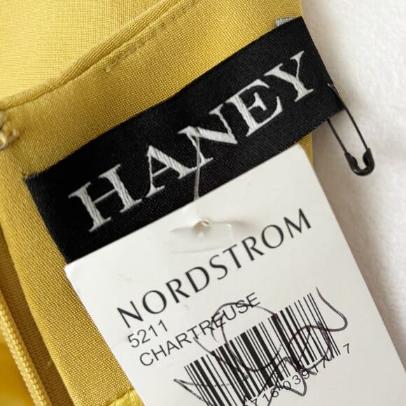 Haney Lilly Silk Mini Dress 8 Yellow NWT - Picture 10 of 13